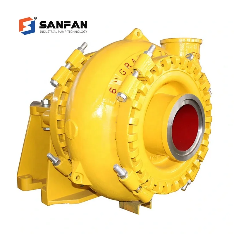 Центробежный шламовый насос из карбида кремния Sanfan, облицованный Cr26cr20, вертикальный шламовый насос для защиты окружающей среды, высокохромированный шламовый насос