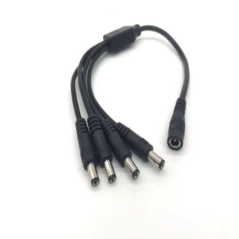 1 to 4 Splitter Cable Power Supply AC DC cables for 12V for CCTV System Camera