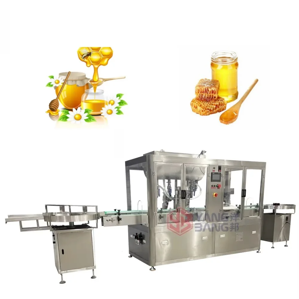 YB-JG4 High Quality Full Automatic Filling Machine Honey Maple Syrup Corn Syrup Bottle Filling Capping Machine