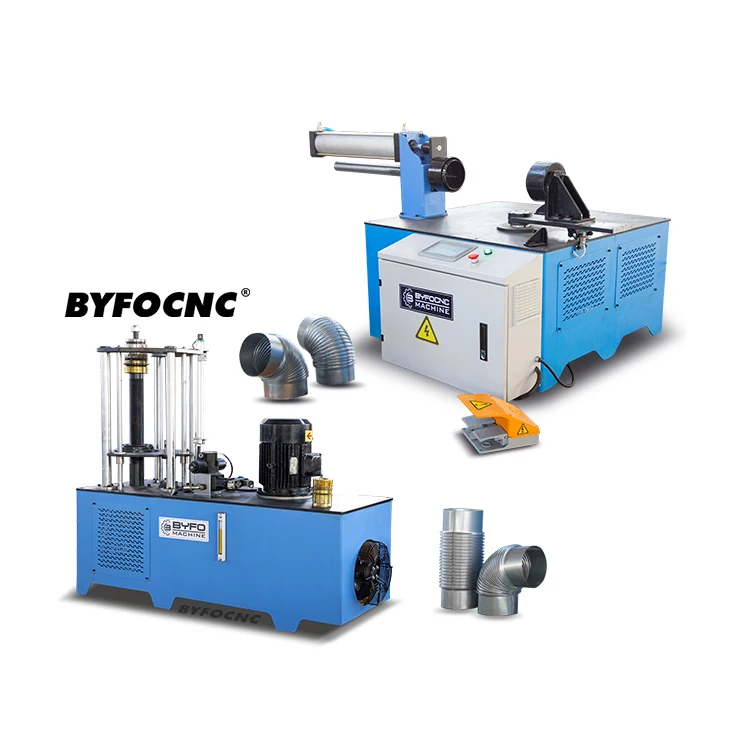 Stainless steel corrugated elbow machine metal ventilation pipe chimney elbow machine