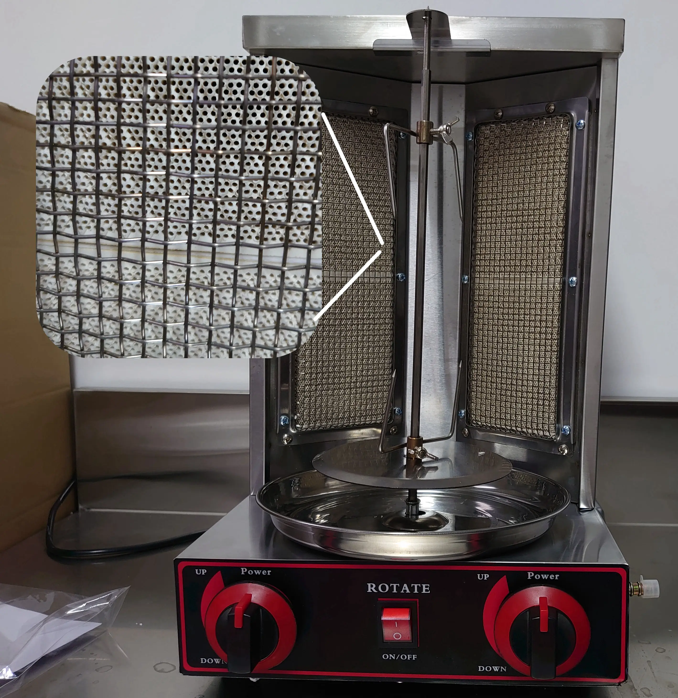 
Tabletop Automatic Gyros Portable Electric Turkey Doner Kebab Grill Mini Small Shawarma Machine 