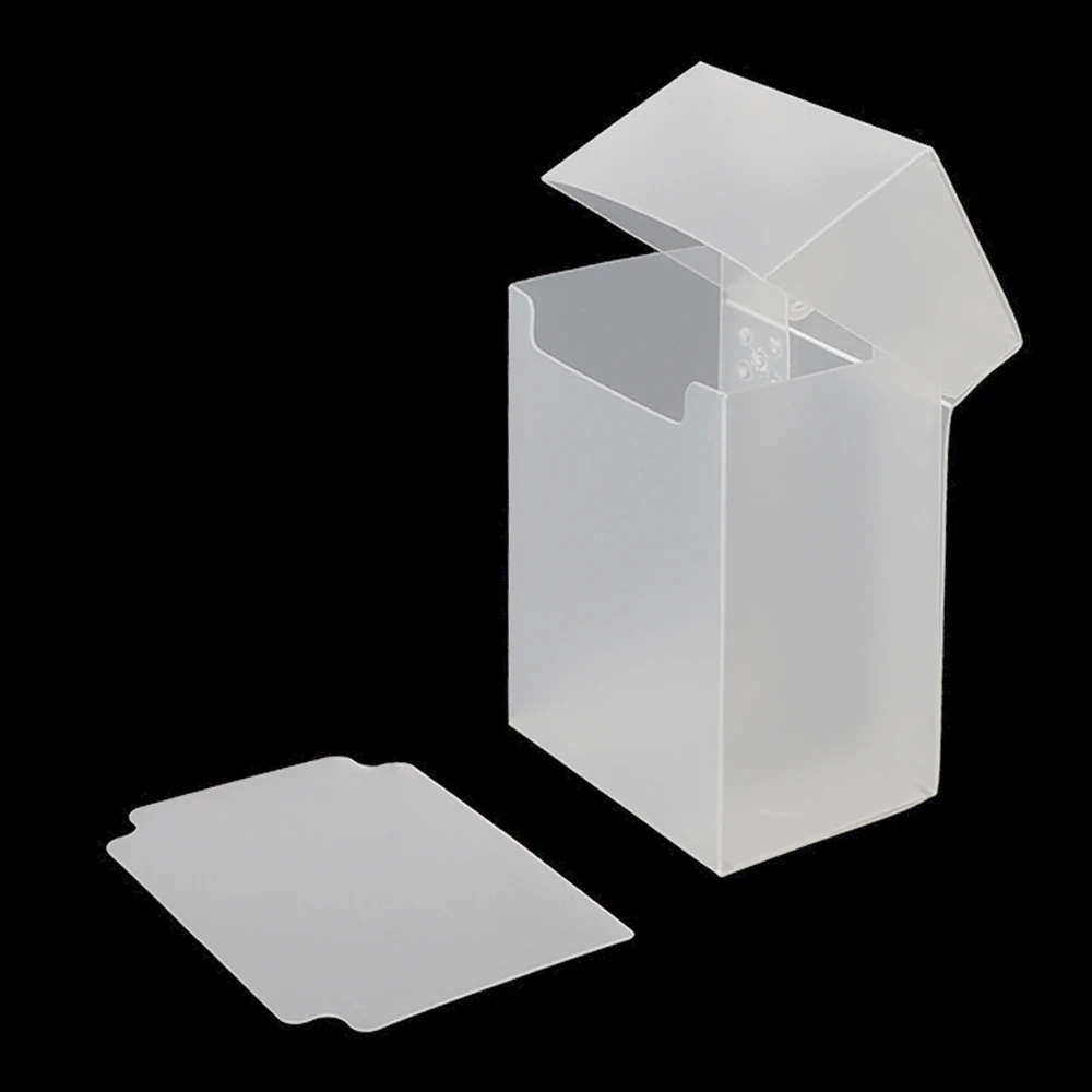PP 60/80/100+ Deck Box TCG Plastic Trading Card Storage Box Playing Card Case Holder