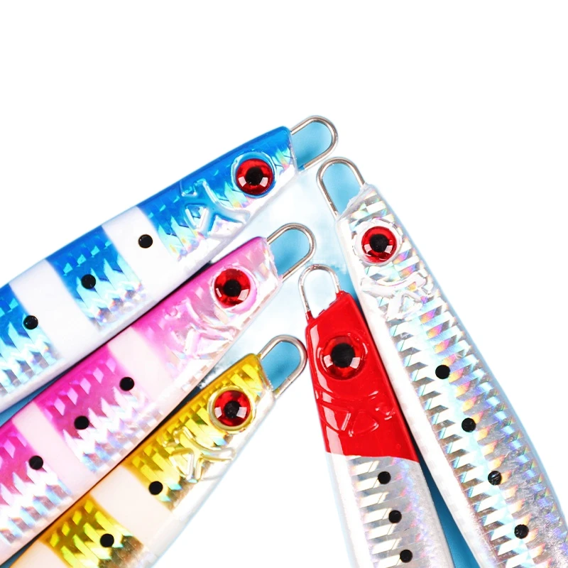 XINA Free Sample different weights in stock hologram fishing lure sticker halibut sea fishing lure