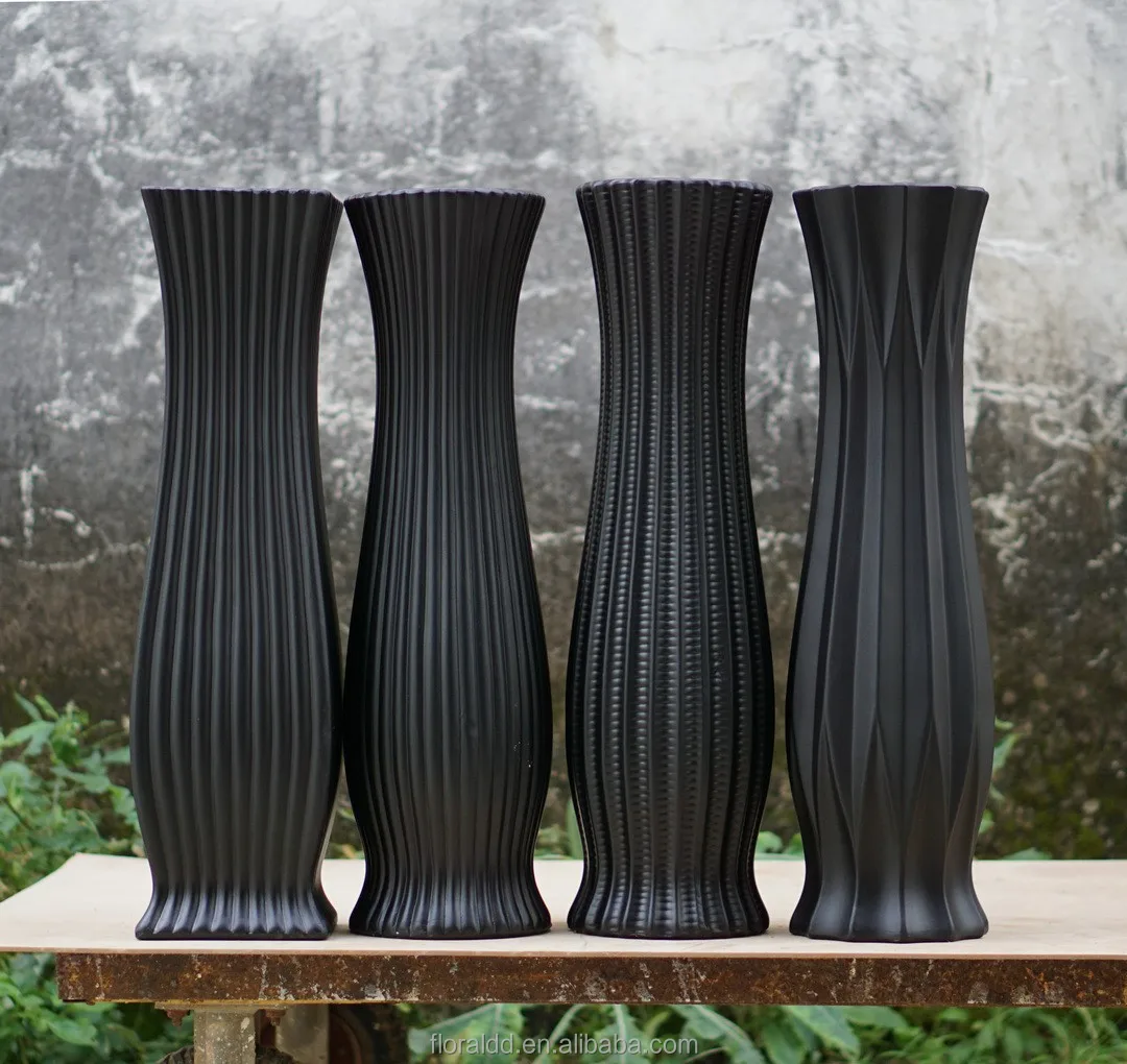 luxury floor ceramic carved flower vase with Pattern embossed chinese porcelain large vase for home decor