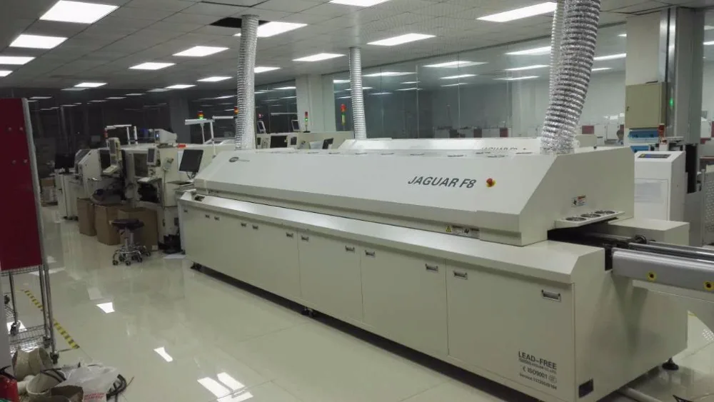 Factory price  F8-1200 Large eight temperature zone lead-free hot air SMT reflow solder for SMT production line