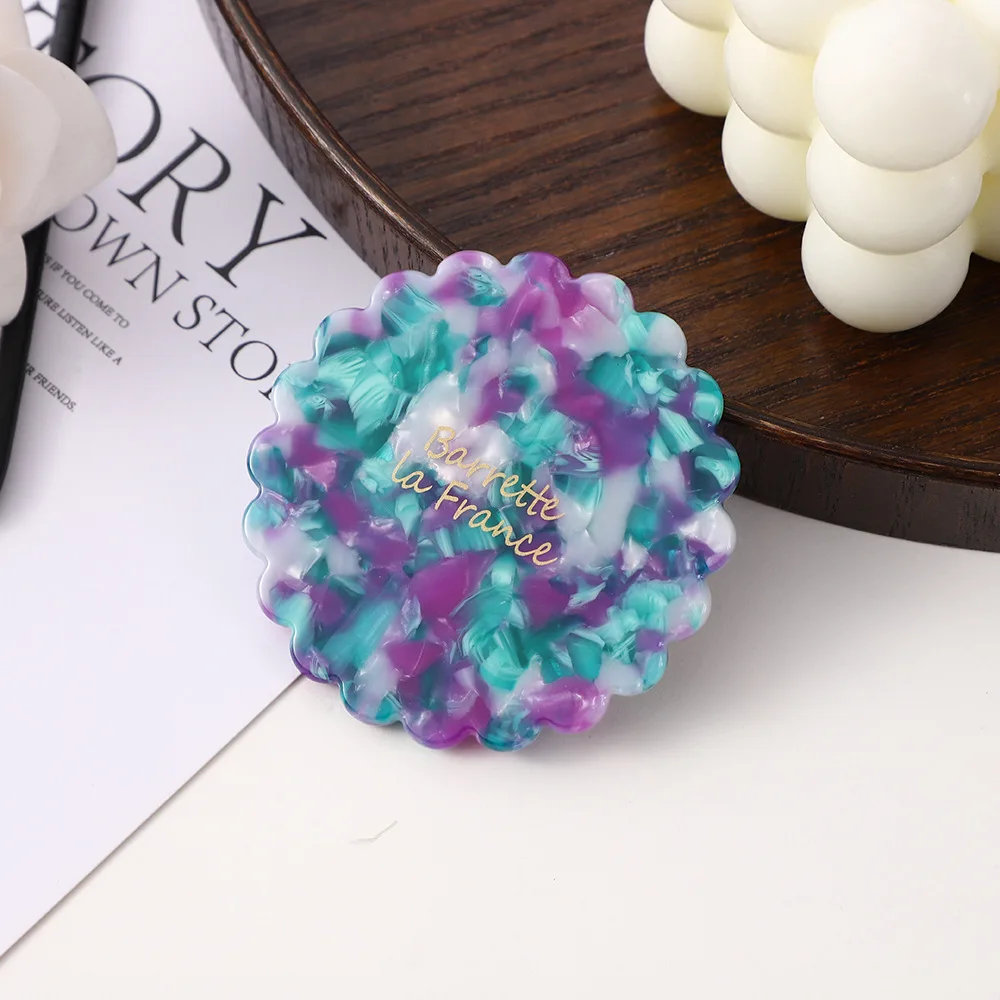 SAIYII New Thickened Flower Round Shape Acetate Makeup Mirror For Woman