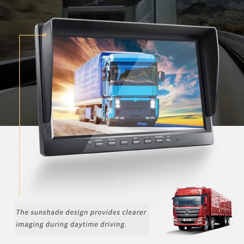 7 Inch LCD Monitor IP69K Bus/Trailer/Truck/Forklift CCD 24V Auto Reversing Camera