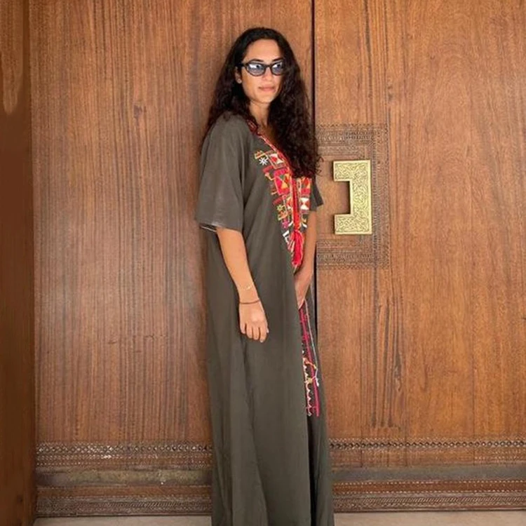 Вискозное Пляжное Платье макси с принтом кафтаны оптовая продажа Индия Дубай Monki блузка