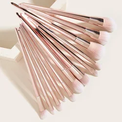 Most Popular 12 Pcs Pink Crystal Makeup Brush Soft Bristles Wooden Handle Makeup Brushes Set Makeup Beauty Tool