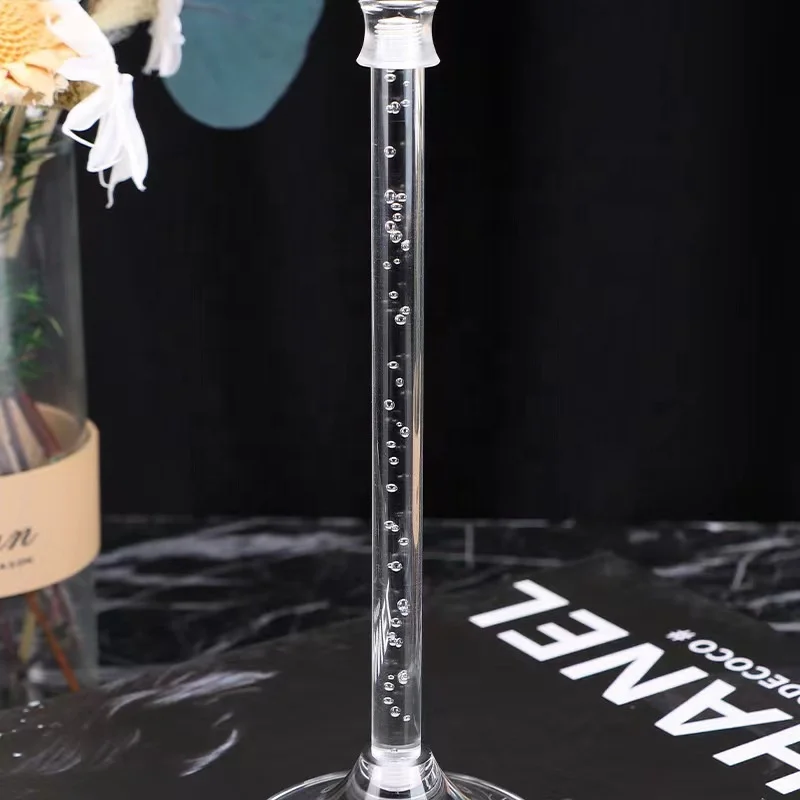 candles crystal holders pillar rustic wedding decoration luxury acrylic decorative candlestick crystal candlestick