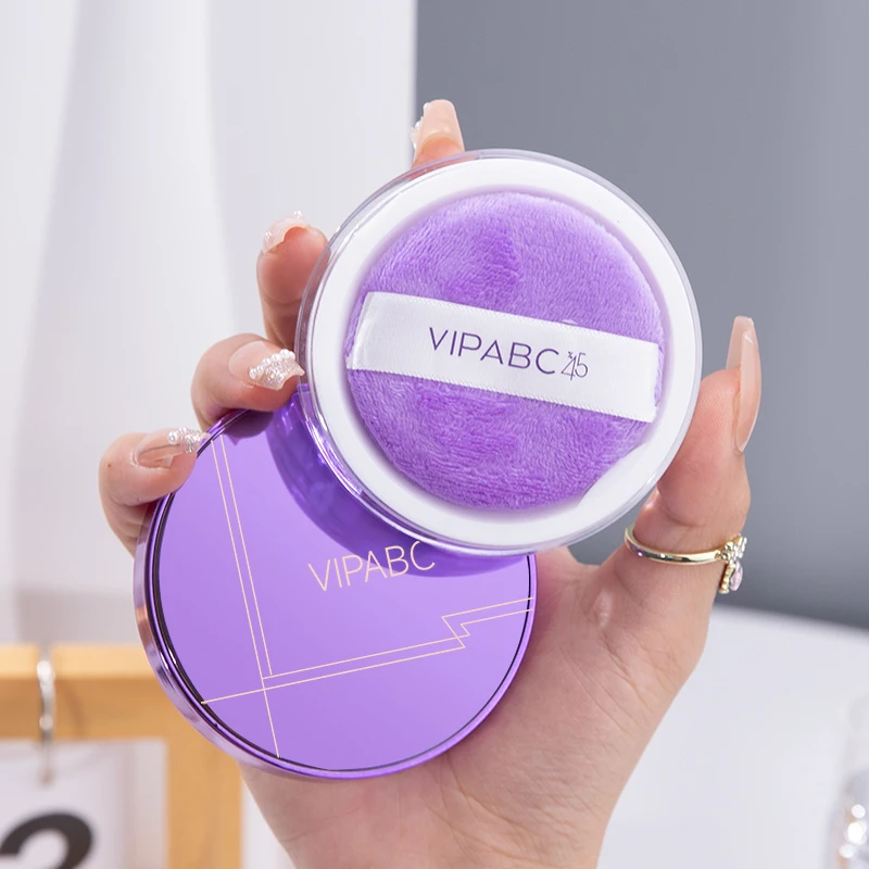 2024 OEM ODM Oil Control Setting Lasting Non Removing Makeup Non Sticking Powder Waterproof anti-sweat Purple Water Loose Powder