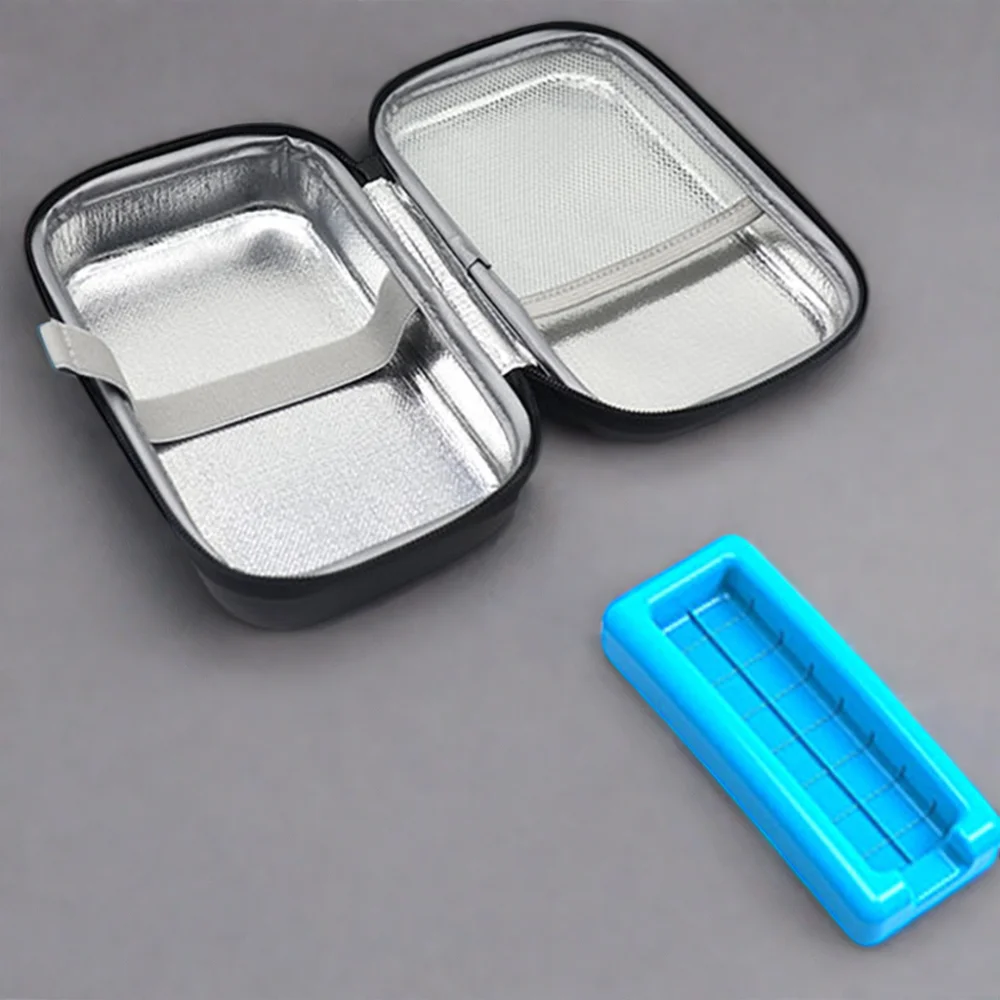 Custom Logo Portable Travel Insulated Diabetic Medicine Hard EVA case Insulin Cooling Cooler Bag for Insulin Diabetic Pen