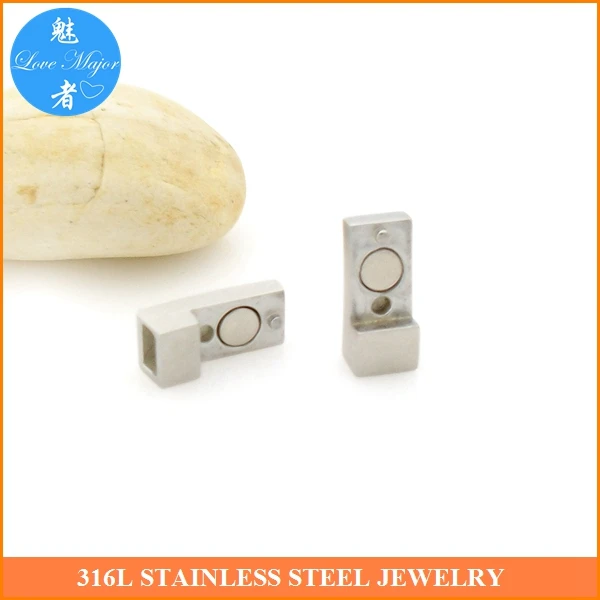 matt polished stainless steel Jewelry Magnetic Clasps for Bracelet Making 23*7.5mm