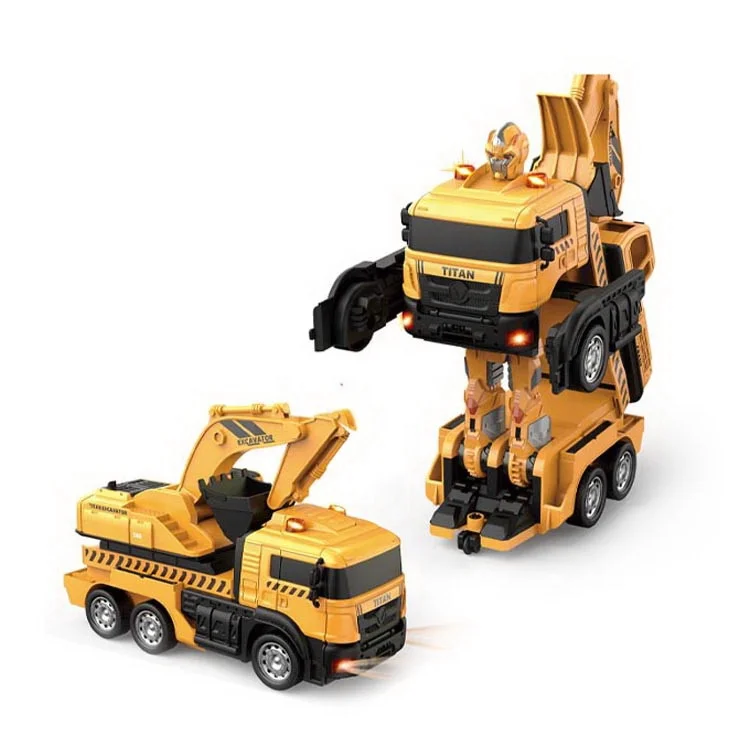 40MHZ Construction Toys Vehicles Remote Control Transform Deformation Robot Toy Car Rc Trucks