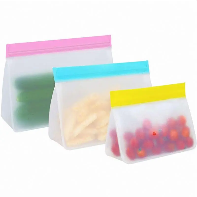 PEVA Refrigerator Cooler Bags Best Price Transparent Reusable Freezer Food Storage Bags For Fruits Vegetables