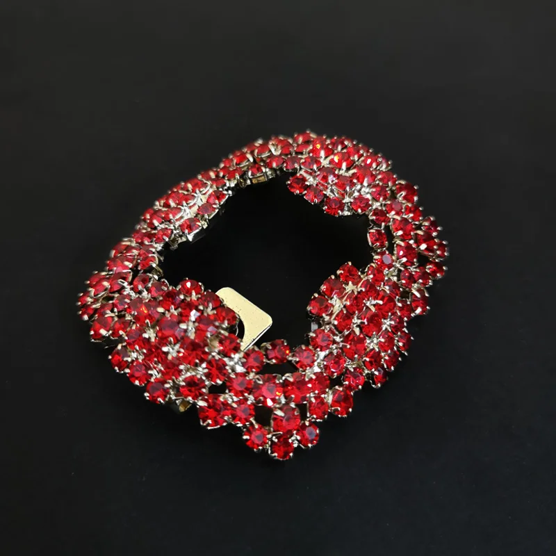 Модные большие conchos 70 мм Пряжка со стразами на заказ