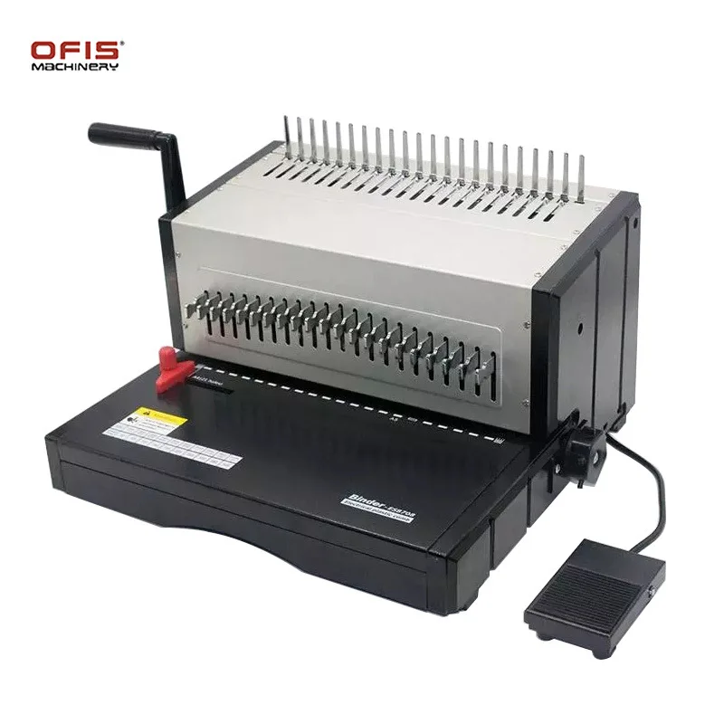 ES8708 Electric Paper Book Binder Hole Punch Machine with Plastic Comb for Book Binding