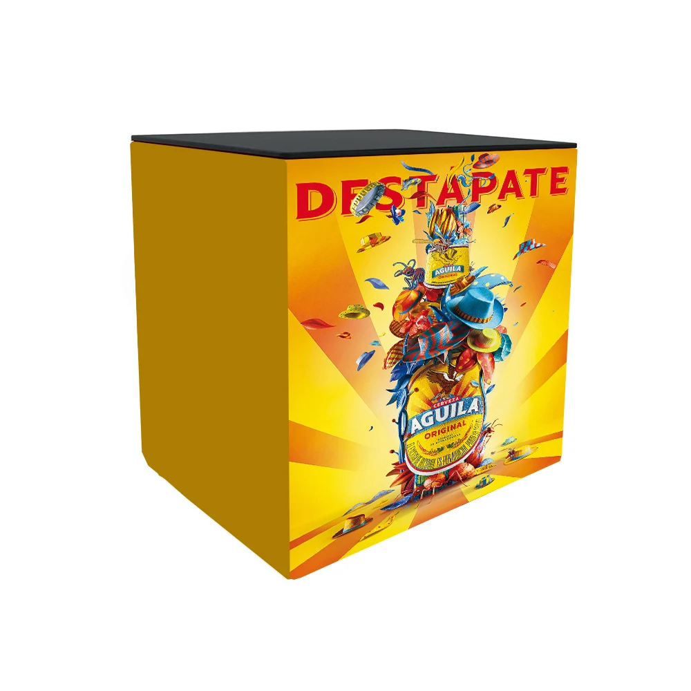 Custom Printed Portable Plastic Pop up Booth Counter Table for Trade Show