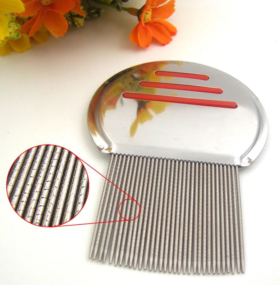 New Model Stainless Steel Lice Comb Child Human Pet Hair Cleaning Metal Anti Lice Comb For Remove Lice Nit Flea Eggs
