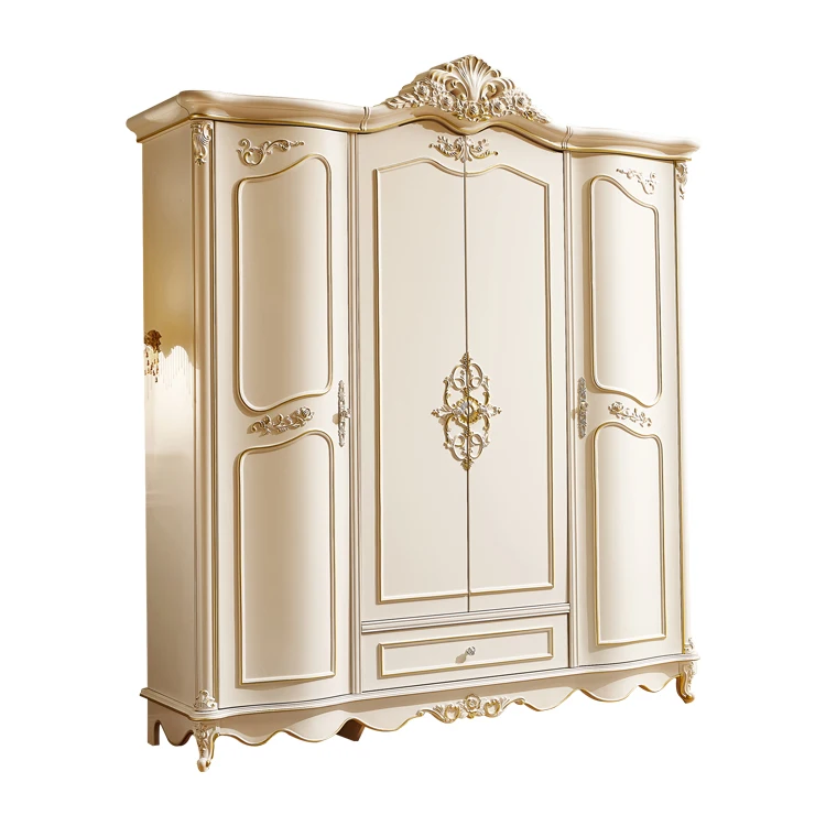  Роскошный красивый шкаф на 4 двери в европейском и американском стиле с золотой