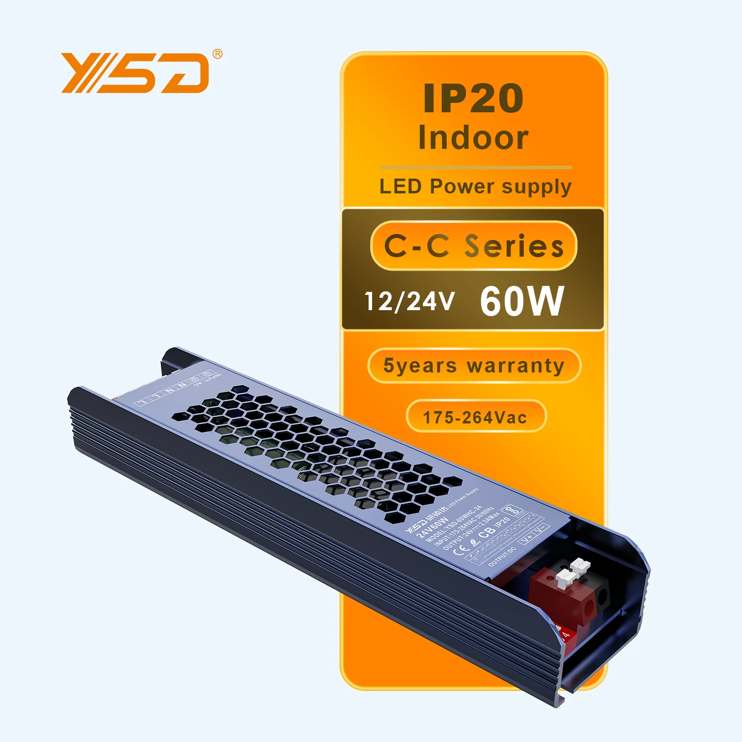 Лидер продаж тонкий Трансформатор SMPS dc 12V 24V 48V 5a 2.5a 1.25a 60w Светодиодный источник питания