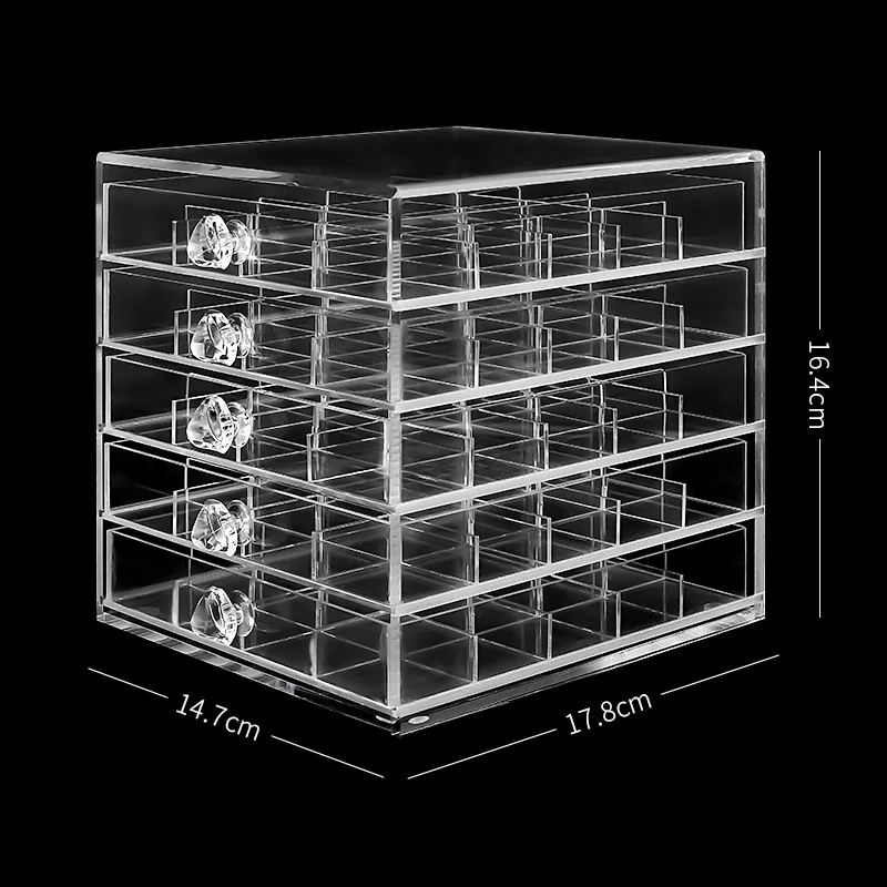 Nail Art Jewelry Acrylic Storage Box Empty Plastic 5 Layer120 lattice Storage Box for Nail Art  [ Empty box in Stock]