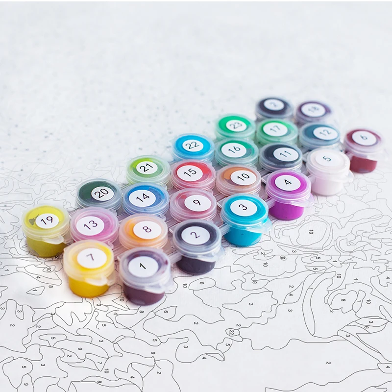 custom Mediterranean Sea Landscape DIY Painting By Numbers Kits  For Home Wall Decor Gift handPaint On Canvas