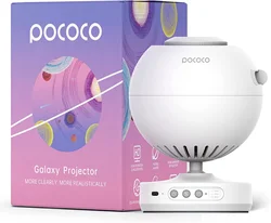 POCOCO Home Planetarium Star Projector Light Laser Clear Galaxy Contains Film Sheets and Photolithography is Optional