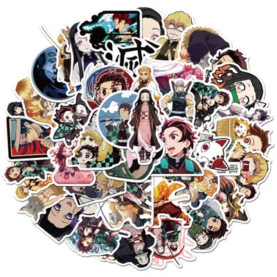  50 шт./компл. Demon Slayer: Kimetsu no Yaiba мультфильм аниме оптовая продажа багажные