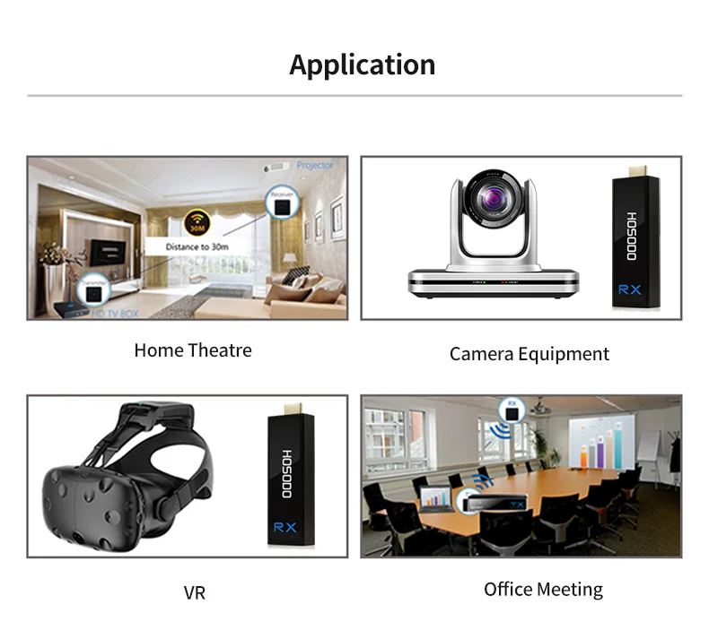 SQ 200m Wireless HD MI Extender 1080P Audio Video Transmitter and Receiver HD Signal wireless conference camera