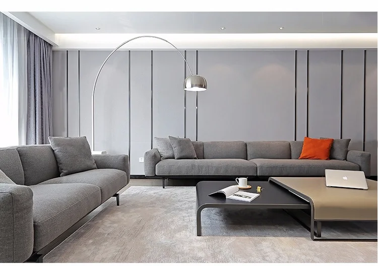 Furniture Wholesale Italian Luxury Style Iron Coffee Table Set Leather Table Top  Living Room Coffee Table  Can Extend