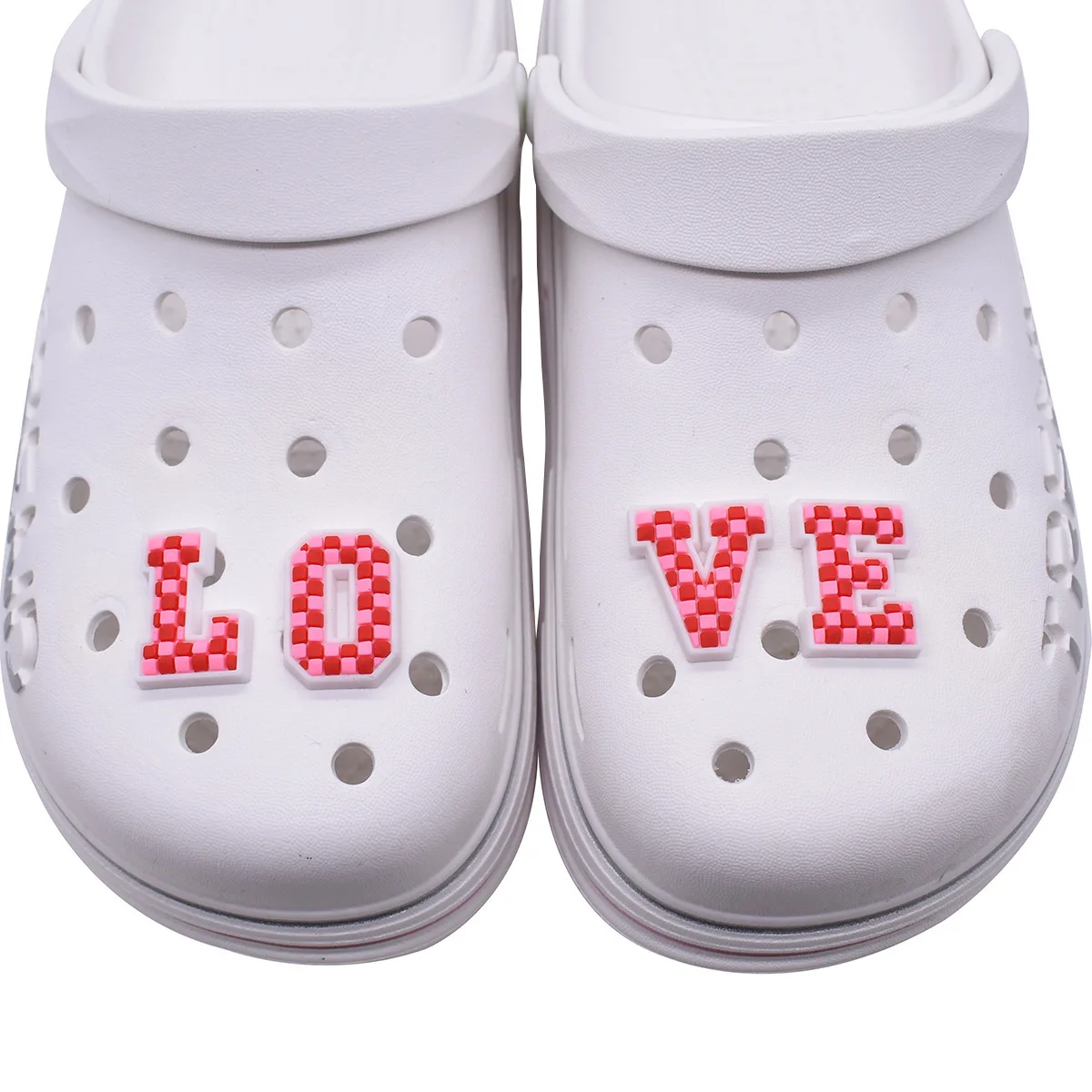 Wholesale Leopard Rubber Pvc Alphabet Abc and Numeric Elements Shoes Accessories Shoe Designer Charms for Clogs Silicone Charms