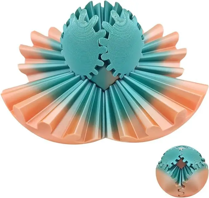 High Quality 3d printed gear ball spin ball cube fidget toy gear toy for adults stress anxiety relaxing