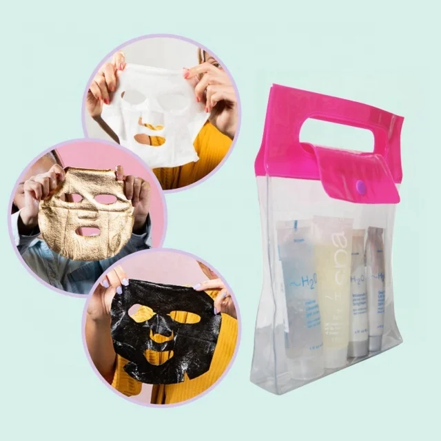 Gift Fashion customized waterproof travel PVC Vinyl Cosmetic Makeup Organiser Bag with Button