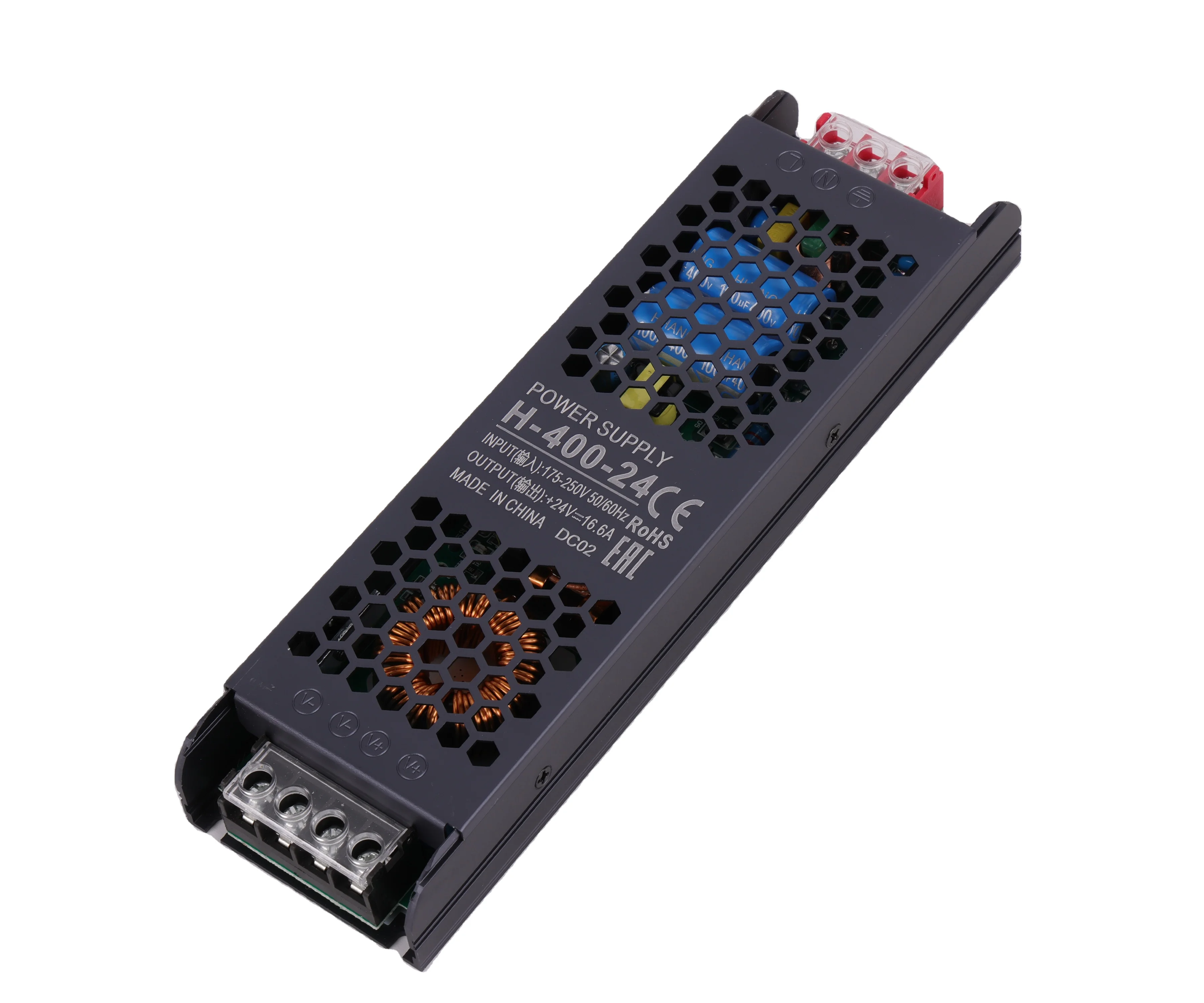 100w 200w 300w 400w indoor IP20 DC12/24V AC110V/220V constant voltage single led drivers transformer for led strip power supply