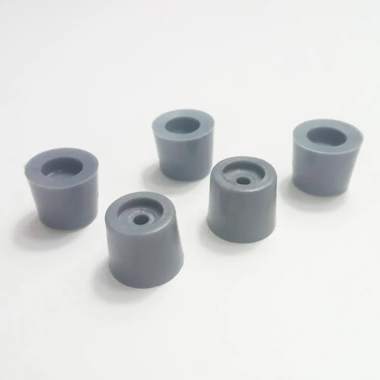 Safety Round Rubber Table Chair fixed foot  Gray screw plastic foot pad for chair