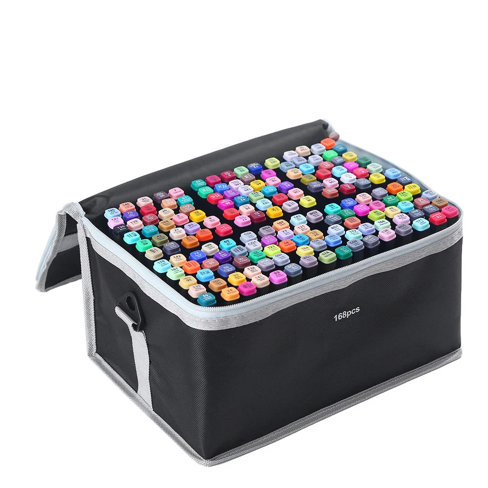 High Quality Fluent Writing 24 48 60 80 120 168 262 Colors Artist Alcohol Based Markers Dual Tip Permanent Marker Pens