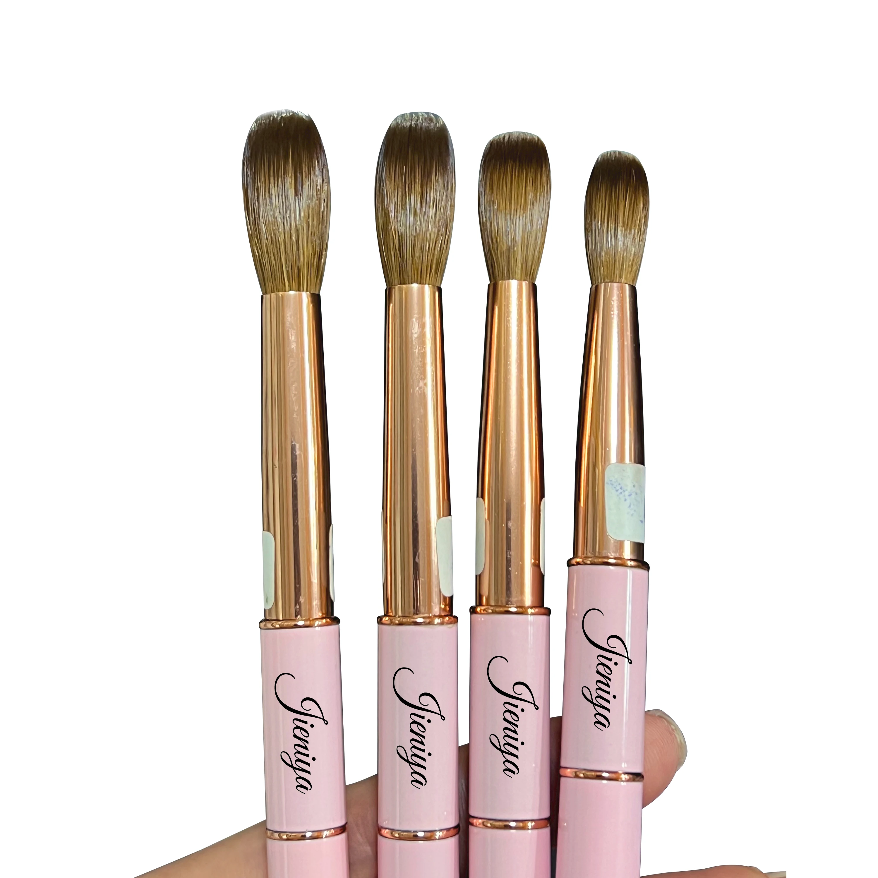 Jieniya Custom Logo Handle private label acrylic powder Brush manicure tool 100% pure Kolinsky Acrylic nail art Brush