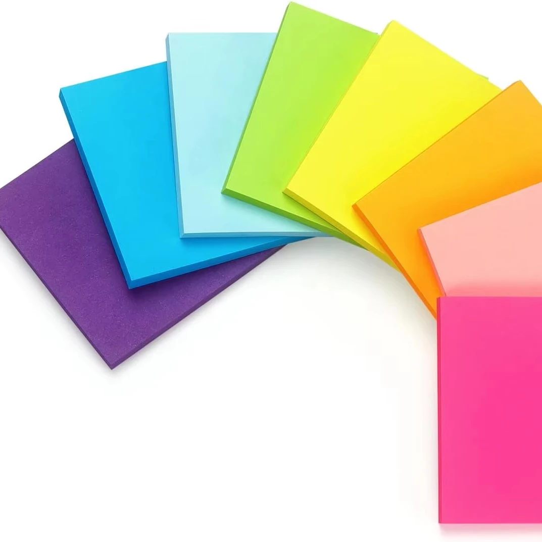 Custom Sticky Note Pad 10 Colors Sticky Notes With Logo Factory Wholesale Print Sticky Note Custom Size 3x3 Inches