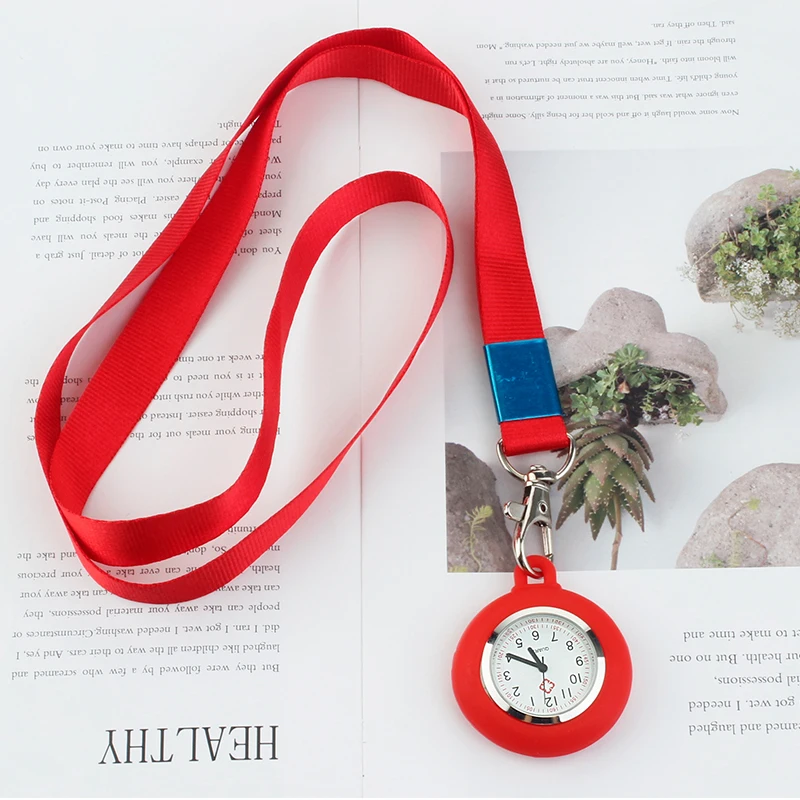  Silicone Pocket Nurse Watch Lanyard Clip New Doctor Chest