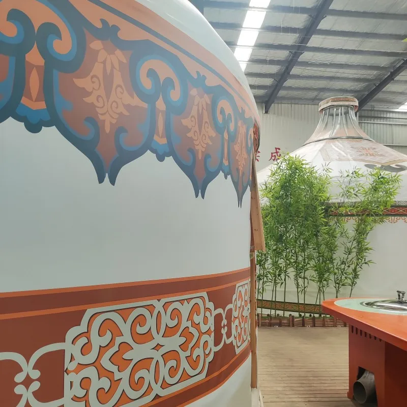 5M outdoor winter luxury wooden mongolian yurt large bamboo yurts tent