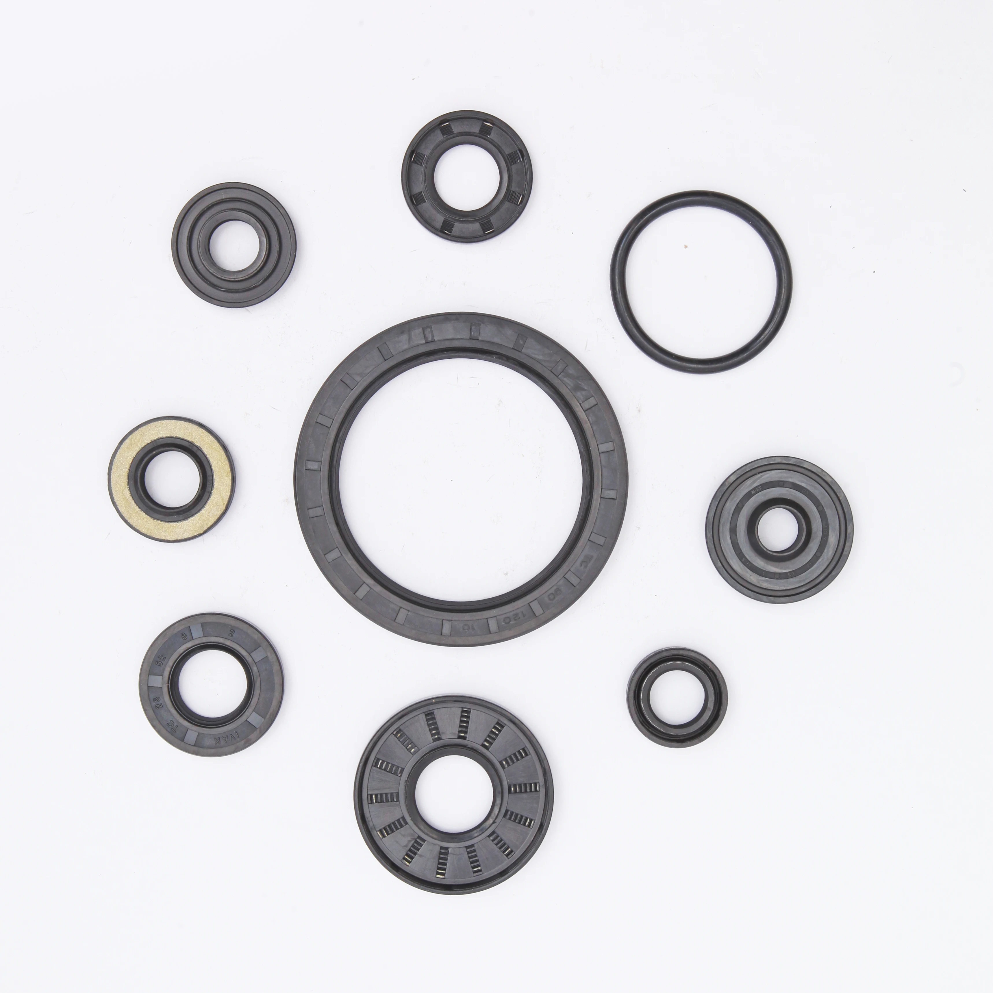 Shaft Oil Seal  Gasket Fluorine Rubber Double Lip Seals Round Oil Seal  for Camshafts Shock Absorber
