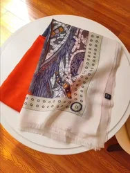 Новое поступление, теплый этнический шарф, жаккардовые шали из чистой пашмины для женщин, зима