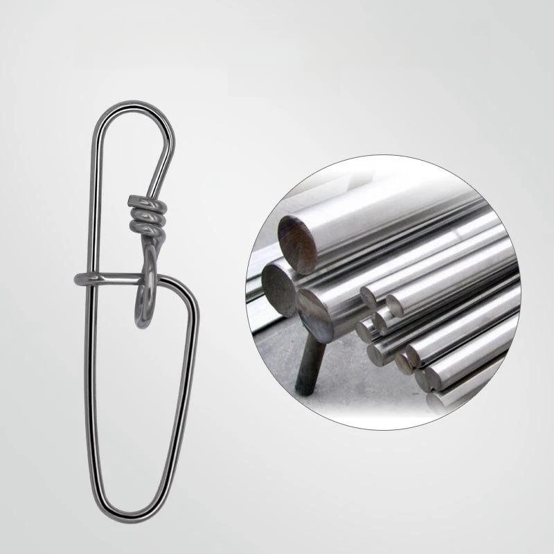 Wholesale Trolling Snap Fishing 0#-7# Stainless Steel Spinning Snap Fishing Connector Double Insurance Inside Lock Snap