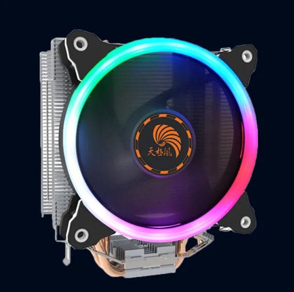 Большой объем воздуха тепловая труба компьютер радиатор с LED кулер вентилятор