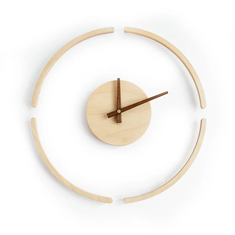14Inch 42cm antique style modern Nordic wooden home bedroom decoration wall clock