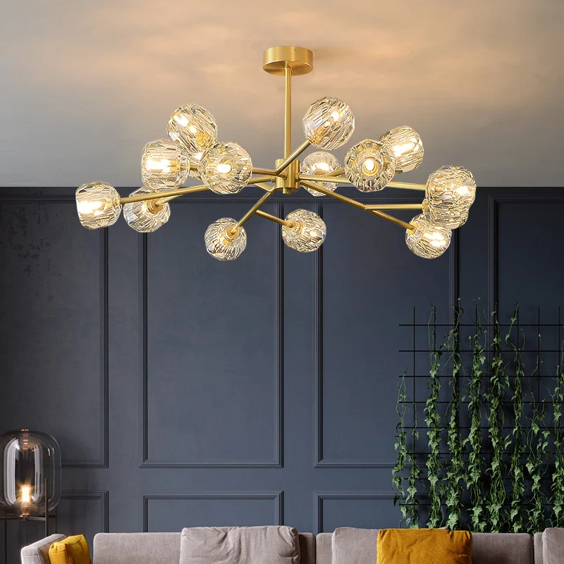 Foyer Spark Ball Villa Stair Chandelier Led Lamp