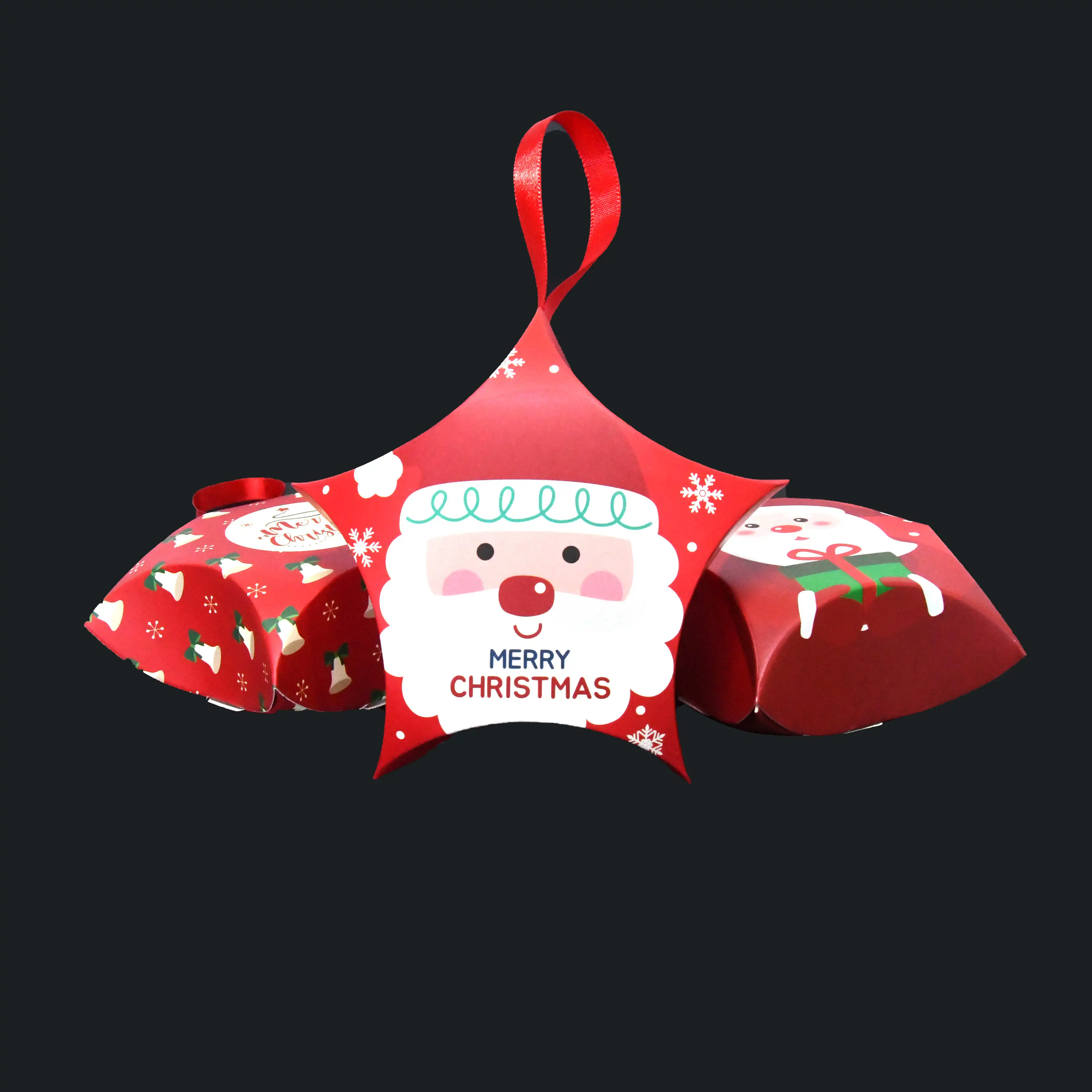 Star Shaped Decorative Tin Christmas Day Round Metal Food Grade Christmas Box Card Storage Rectangular Metal Gift Box Custom Box