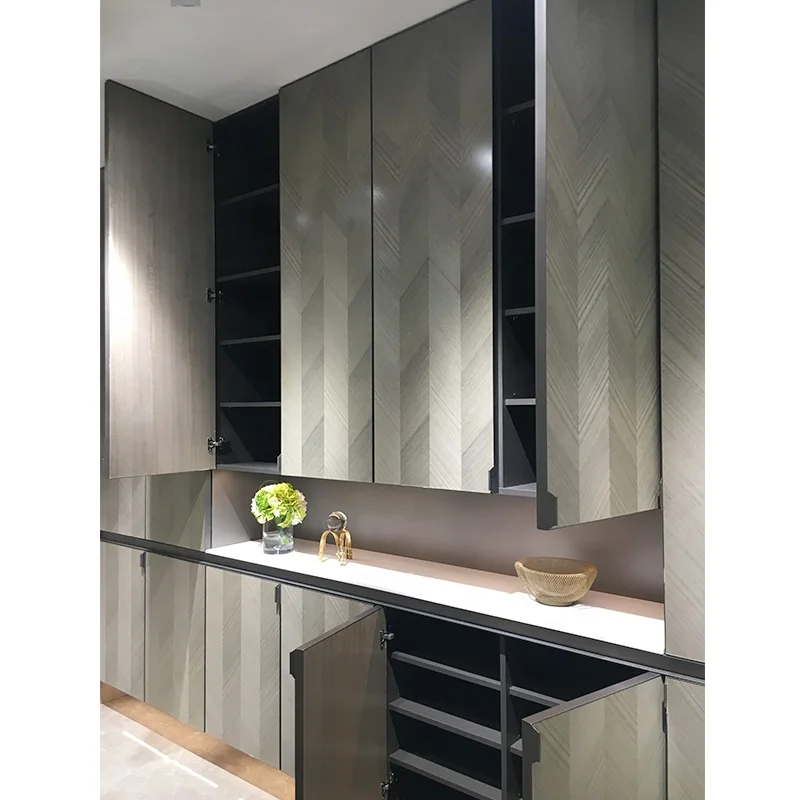 Modern Living Room Furniture Melamine Veener Entry Pantry Shoe Storage Cabinet for Apartment