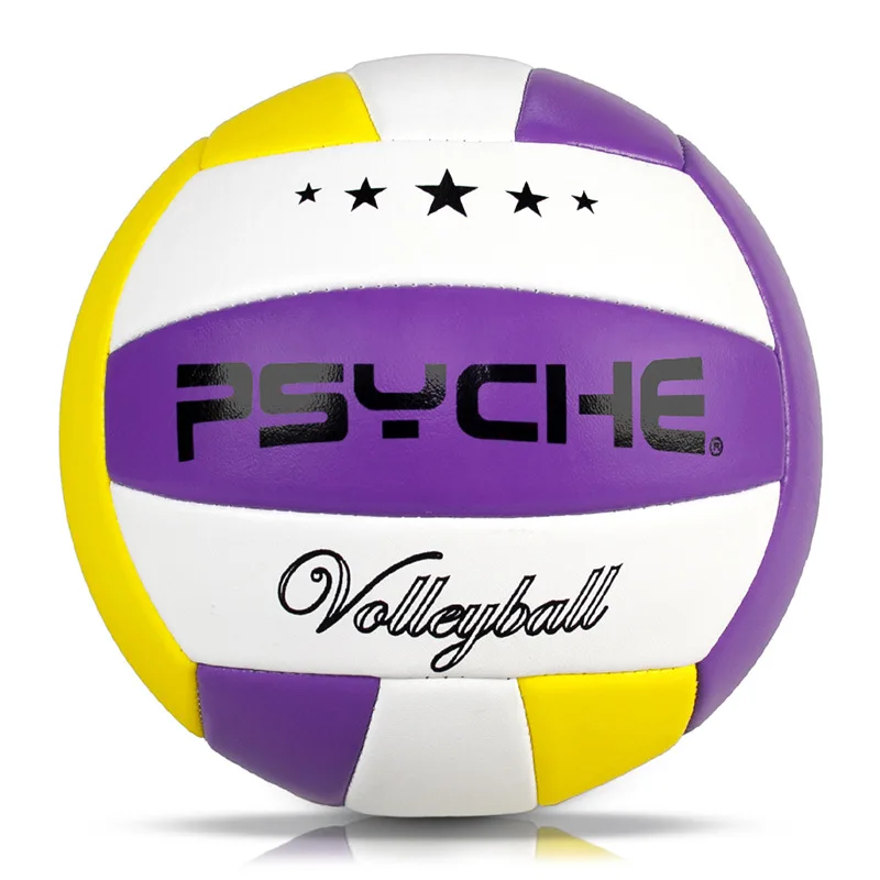official size and weight custom logo colorful soft leather volleyball ball beach volleyball match ball